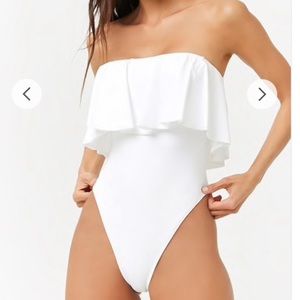 Victoria’s Secret white strapless one piece